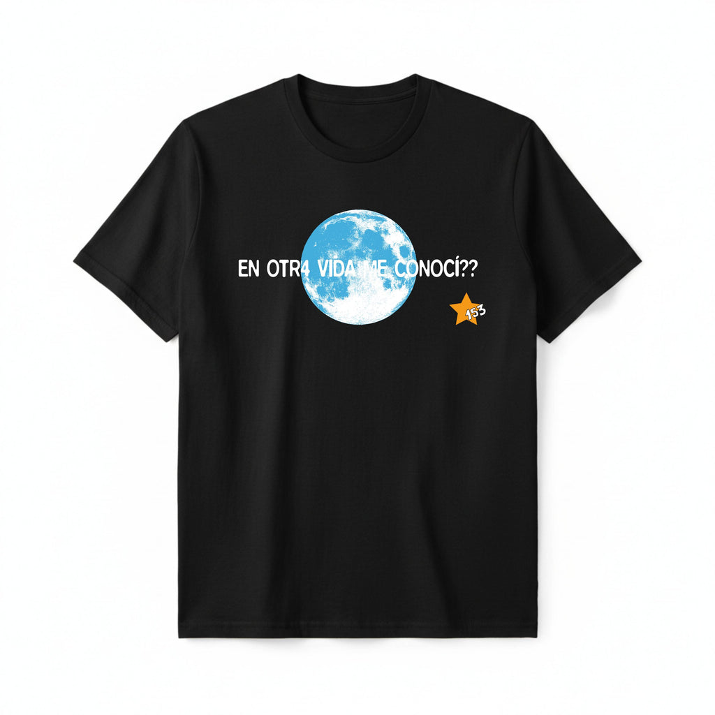 Remera J4MES diseño Luna "EOVMC??" Color Negro