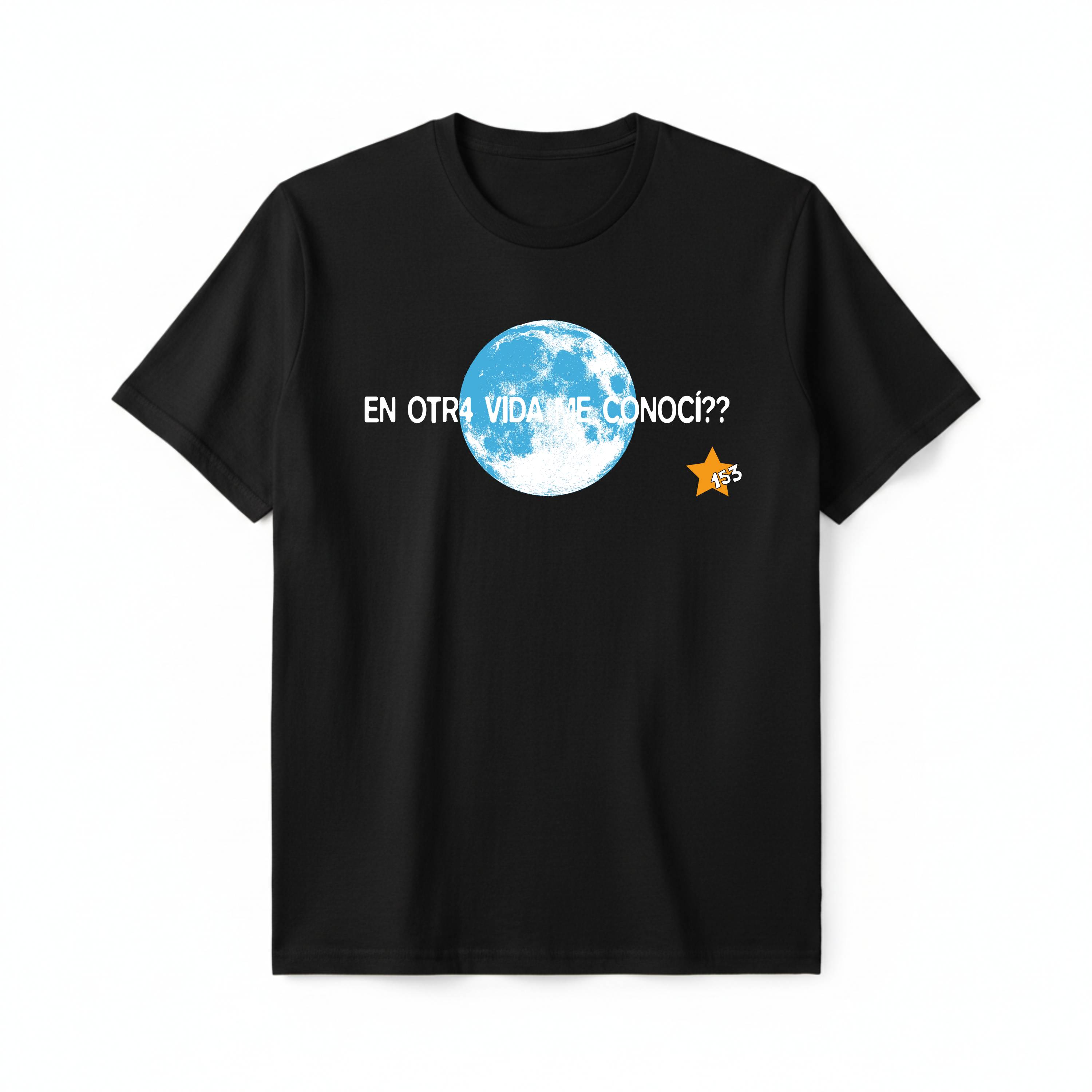 Remera J4MES diseño Luna "EOVMC??" Color Negro