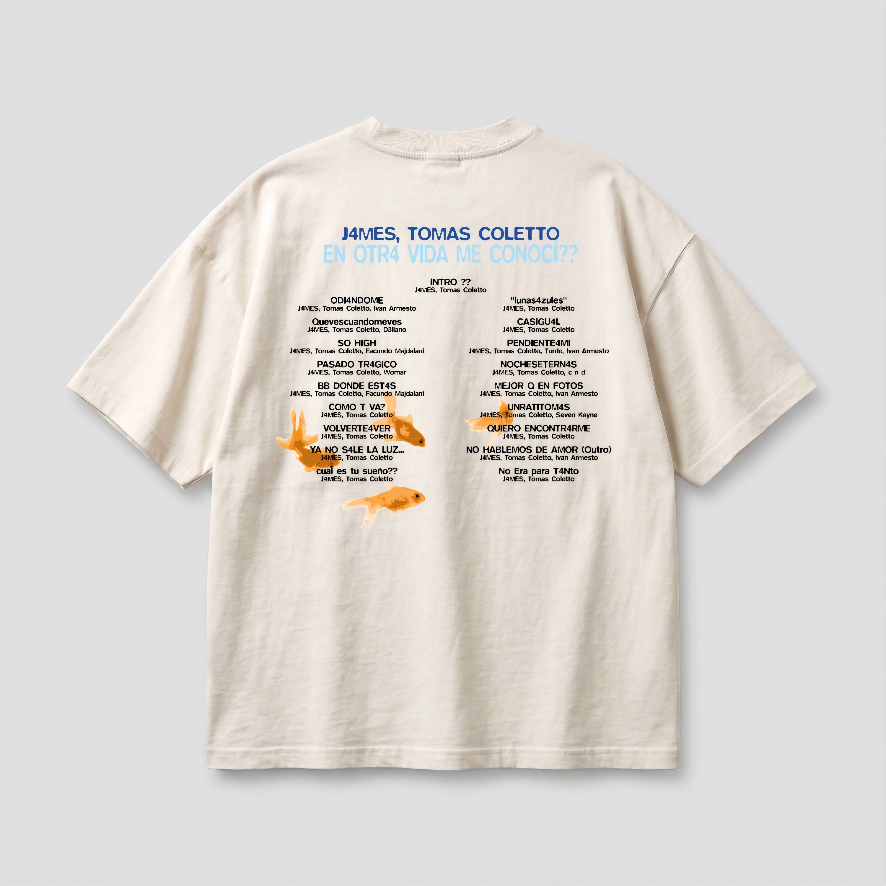 Remera J4MES diseño Portada "EOVMC??" Color Blanco