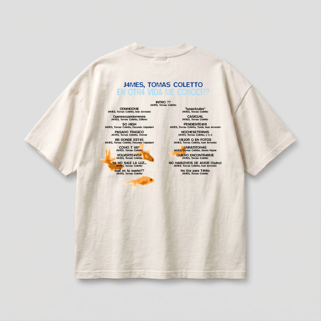 Remera J4MES diseño Luna "EOVMC??" Color Blanco