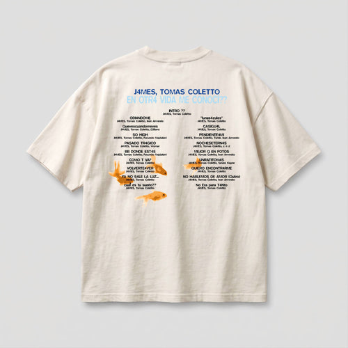 Remera J4MES diseño Luna "EOVMC??" Color Blanco